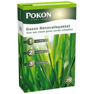 Afbeelding van Gazon hersteller Pokon 25 m² (Mosbestrijder, Graszaad, Gazonmest, 1.75 kg)