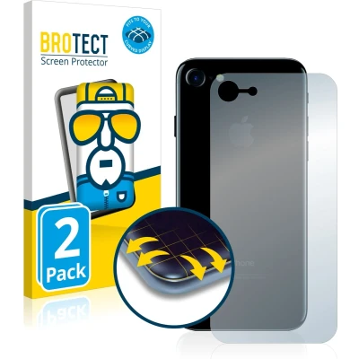 Afbeelding van BROTECT Screenprotector voor Apple iPhone 7 / 8 SE 2 2020 Achterkant (Totale Oppervlakte) Folie Beschermfolie transparant volledig dekking (2 Stuks)