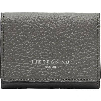 Afbeelding van LIEBESKIND BERLIN Leren Portemonnee Aissa Louisa Heavy Pebble Wallet Rock Donkergrijs