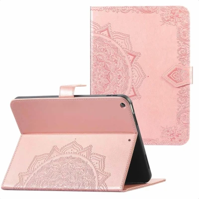 Afbeelding van imoshion tablet Hoes Geschikt voor iPad Air 2 (2014) / 1 (2013) 6e generatie (2018) 9.7 inch 5e (2017) Mandala Bookcase Rose Gold