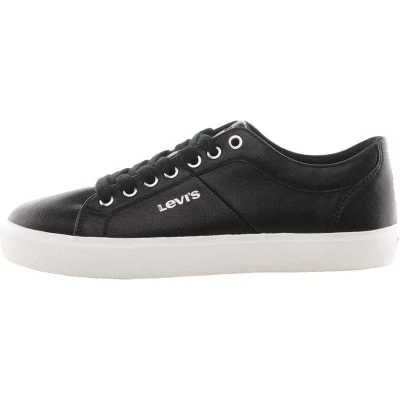 Afbeelding van Levi&#039;s Woodward Sneakers laag, Dames, Maat: 41, Regular black Hoogwaardig imitatieleer