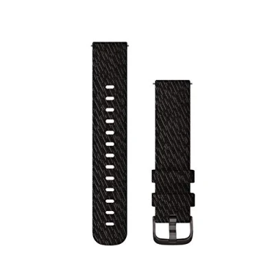 Image de Bracelet Garmin Quick Release 20 mm Tissu Noir boucle gris foncé