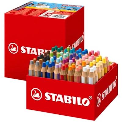 Afbeelding van STABILO woody 3 w 1 pudełko 76 szt. z 4 temperówkami (24 kolory)