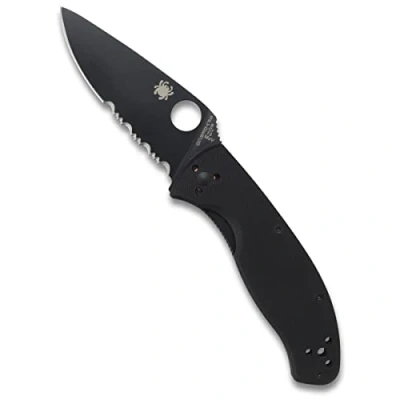 Afbeelding van Spyderco zakmes Tenacious PE BKS half gekarteld RVS
