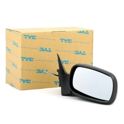 Afbeelding van Buitenspiegel Tyc 325 0005 rechts Zwart Instellen: stangen, Bol vormig OPEL: Astra F Saloon, CC