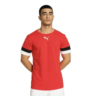 Afbeelding van Puma Teamrise Shirt Korte Mouw Heren Rood Maat: M