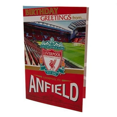 Afbeelding van Liverpool F.C. B01bcplv verjaardagskaart voor FC voetbal club, meerkleurig, Eén maat