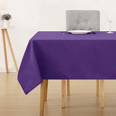 Afbeelding van Deconovo Oxford Tafelkleed, rechthoekig, 137 x 274 cm, waterbestendig, violet