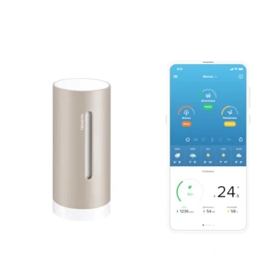 Afbeelding van Netatmo Extra module voor binnen weerstation, bewaking van temperatuur, vochtigheid en luchtkwaliteit (CO2), NIM S WW, accessoires, zand