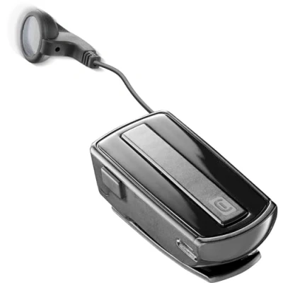 Afbeelding van cellularline BTCLIPARDP Intrekbare Bluetooth hoofdtelefoon met clip Batterijduur 7 uur Opladen 1,5 Aansluiten op 2 mobiele telefoons