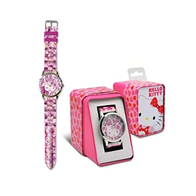 Afbeelding van Hello Kitty Horloge Meisjes Kunstleer 24 Cm Roze/paars