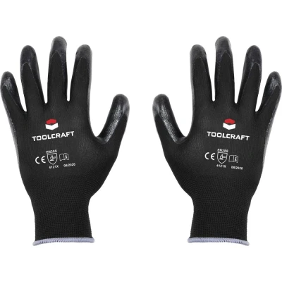 Afbeelding van TOOLCRAFT TO 5621526 Werkhandschoen Polyester, Nitril Maat (handschoen): 7 EN 388 Cat II 1 paar