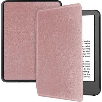 Afbeelding van iMoshion Ereader Cover / Hoesje Geschikt voor Amazon Kindle (2022) 11th gen Slim Hard Case Bookcase Rosé goud