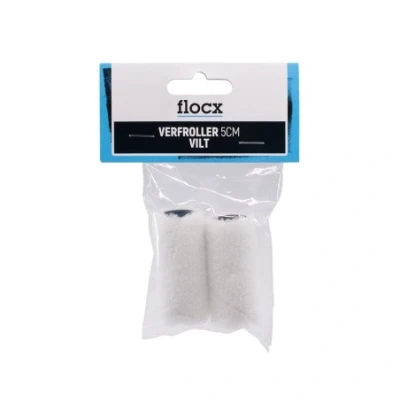 Afbeelding van Flocx Verfroller Vilt 5CM 2ST Schildersbenodigdheden