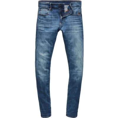 Afbeelding van G Star Revend Skinny Slim fit jeans Medium indigo, Heren, Maat: 38x36, indigo