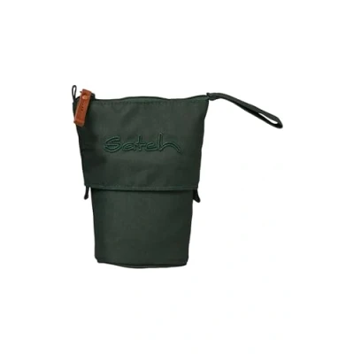 Afbeelding van satch Pencil Slider extra groot met scheidingsvak, vak ritssluiting, penhouder, hoek, kijkvenster voor schema, Nordic Forest Green donkergroen, één maat