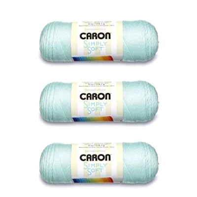 Afbeelding van Caron Simply Soft Set van 3 bollen groen garen 170 g acryl 4 medium gekamd 300 m