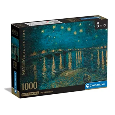 Afbeelding van Clementoni Puzzels voor volwassenen Van Gogh Starry Night, Museum Puzzel 1000 Stukjes, 14 99 jaar 39789 COMPACT BOX