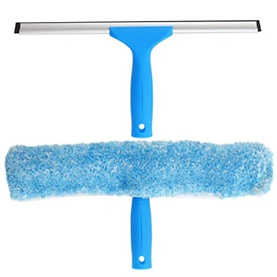Afbeelding van MR.SIGA raamwisser en als combi set, 2 in 1 professionele raamreinigingsset, glaswisser voor douche glas