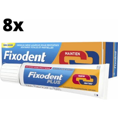Afbeelding van Fixodent Plus Dual Power Premium Kleefpasta 8 x 40 gram Verbeterde formule 2022