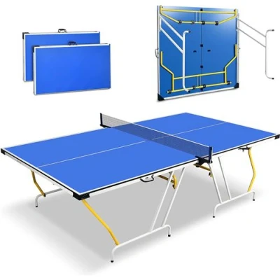 Afbeelding van SereneLife Tafeltennistafel Pingpongtafel Tennistafel Opvouwbaar en Makkelijk op te Bergen Ruimtebesparend Ontwerp