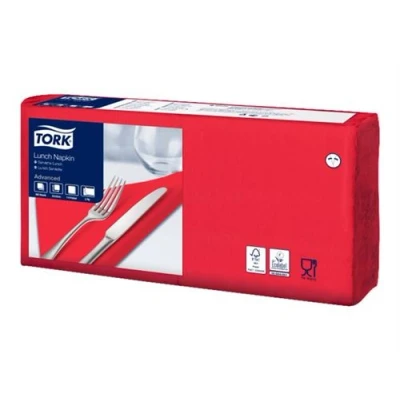 Afbeelding van Tork, Servetten, rood (2000 x, 33 x cm)