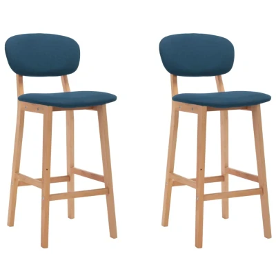 Afbeelding van Barkrukken 2 st stof blauw