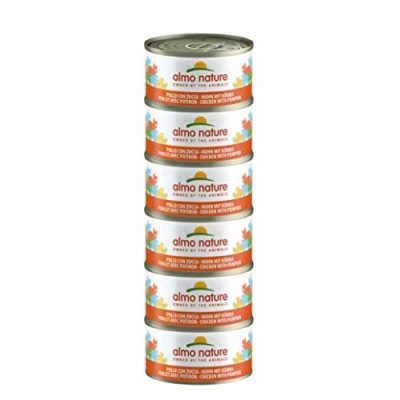Afbeelding van Almo Nature HFC Natural 6 x 70 g Kip met Pompoen