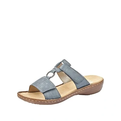Image de Rieker Femme 60885 Mules, bleu, 39 EU
