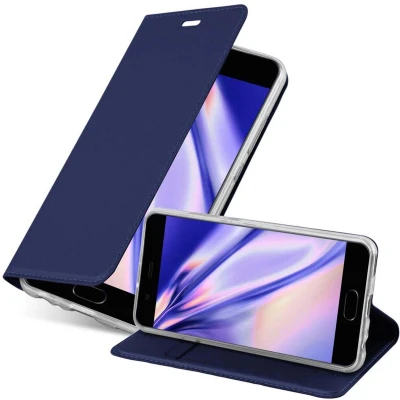 Afbeelding van Cadorabo Hoesje geschikt voor Huawei P10 in CLASSY DONKER BLAUW Beschermhoes met magnetische sluiting, standfunctie en kaartvakje Book Case Cover Etui