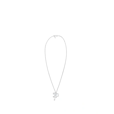 Afbeelding van Elli Heart Cross Ketting, Dames, Maat: 36, Silber