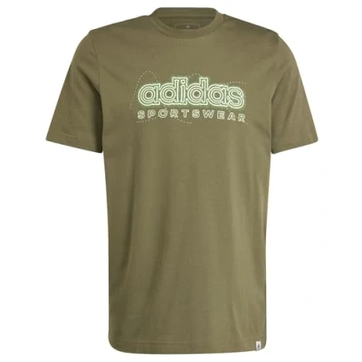 Afbeelding van adidas Sportswear Growth Tshirt print, Heren, Maat: Medium, Olive strata