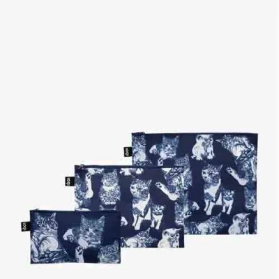 Afbeelding van LOQI Zip Pockets Cats Recycled