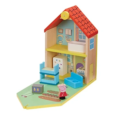 Afbeelding van Peppa Pig Houten poppenhuis inclusief en meubels Speelfiguur