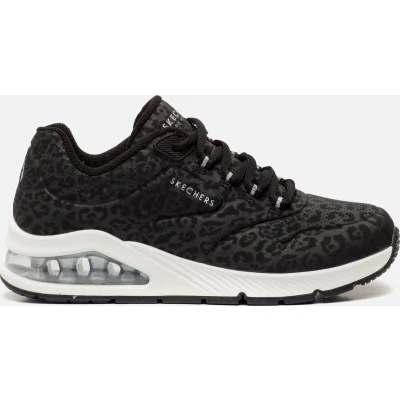 Afbeelding van Skechers Sport UNO 2 Sneakers laag, Dames, Maat: 39, Black tonal leopard print durabuck/ mesh trim Hoogwaardig imitatieleer