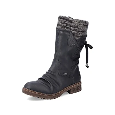 Afbeelding van Rieker Dames laarzen Z4773, winterlaarzen, RiekerTEX, zwart 01, 36 EU, Schwarz 01