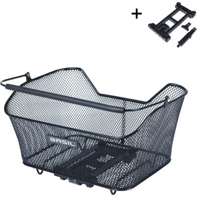 Afbeelding van Fietsmand Basil Base M MIK 43 x 30 23 cm zwart