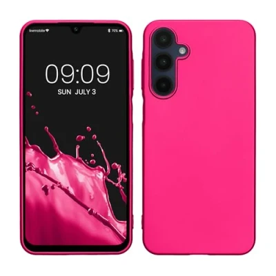 Afbeelding van kwmobile telefoonhoesje geschikt voor Samsung Galaxy A16 5G Hoesje smartphone Back cover in metallic roze