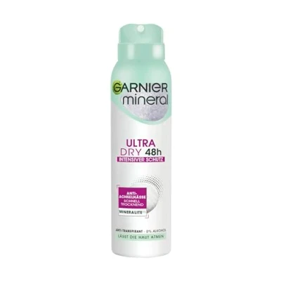 Afbeelding van Garnier Anti transpirant deospray intensieve bescherming tegen lichaamsgeur en okselvocht werkt tot 48 uur Mineral UltraDry