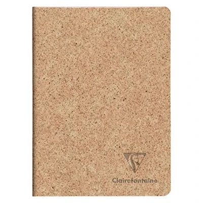 Afbeelding van Clairefontaine 83524C een notitieboek met draad, van papier op basis cacao schalen, A5, 14,8 x 21 cm, 96 pagina&#039;s, gelinieerd papier, ivoorkleurig, 90 g, klep, collectie jeans en cocoa