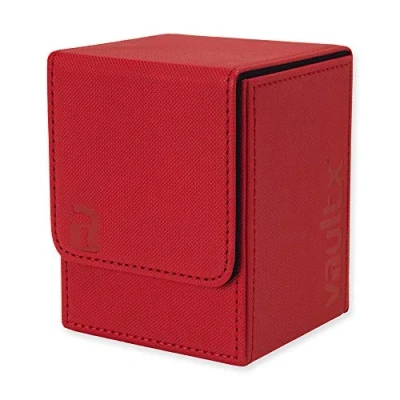 Afbeelding van Premium eXo Tec Verzamelkaartenbox voor 100+ kaarten, zoned pvc kaartenhouder speelkaarten om te verzamelen en Ruilen, rood