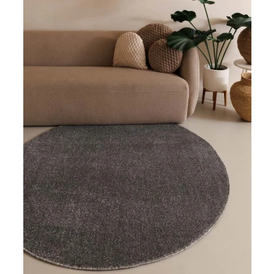 Afbeelding van Rond Vloerkleed Fine Grijs 240 Cm