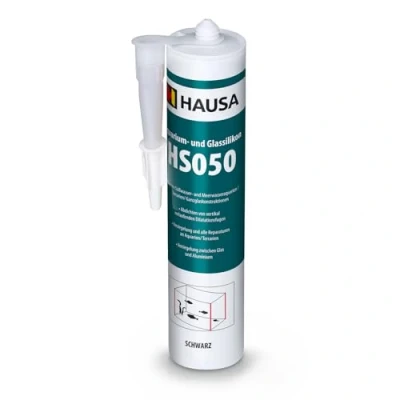 Afbeelding van HAUSA Aquarium siliconen voor glas, lijm onderwateraquaria, terrariumglas, het verzegelen, transparante kleur, aquarium, HS050 zwart, 310 ml