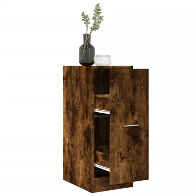 Afbeelding van vidaXL Apothekerskast 30x41x77,5 cm bewerkt hout gerookt eikenkleurig