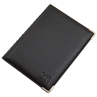 Afbeelding van myledershop ID kaarthouder en creditcardhouder, 4 vakken, Design / zwart, klassiek