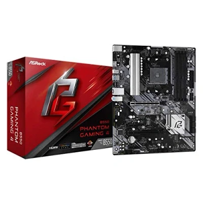 Image de ASRock B550 Phantom Gaming 4 carte mère ATX Socket AM4 AMD Chipset USB 3.2 Gen 1 Gigabit LAN graphique embarquée (unité centrale requise) audio HD (8 canaux)