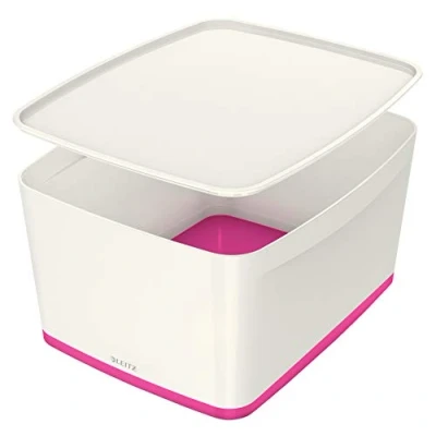 Afbeelding van Leitz Mybox Opbergdoos 18 liter met deksel roze