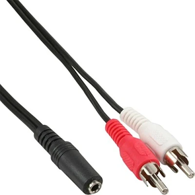 Afbeelding van InLine Cinch/jack kabel (0.20 m, RCA), Audiokabel