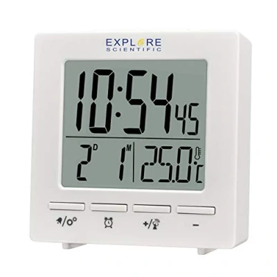 Afbeelding van Bresser Mini wekkerradio Explore Scientific 7,2 Cm Wit