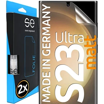 Afbeelding van SE© 2 stuks beschermfolie voor Samsung Galaxy S23 Ultra mat, antireflecterend, alternatief glas